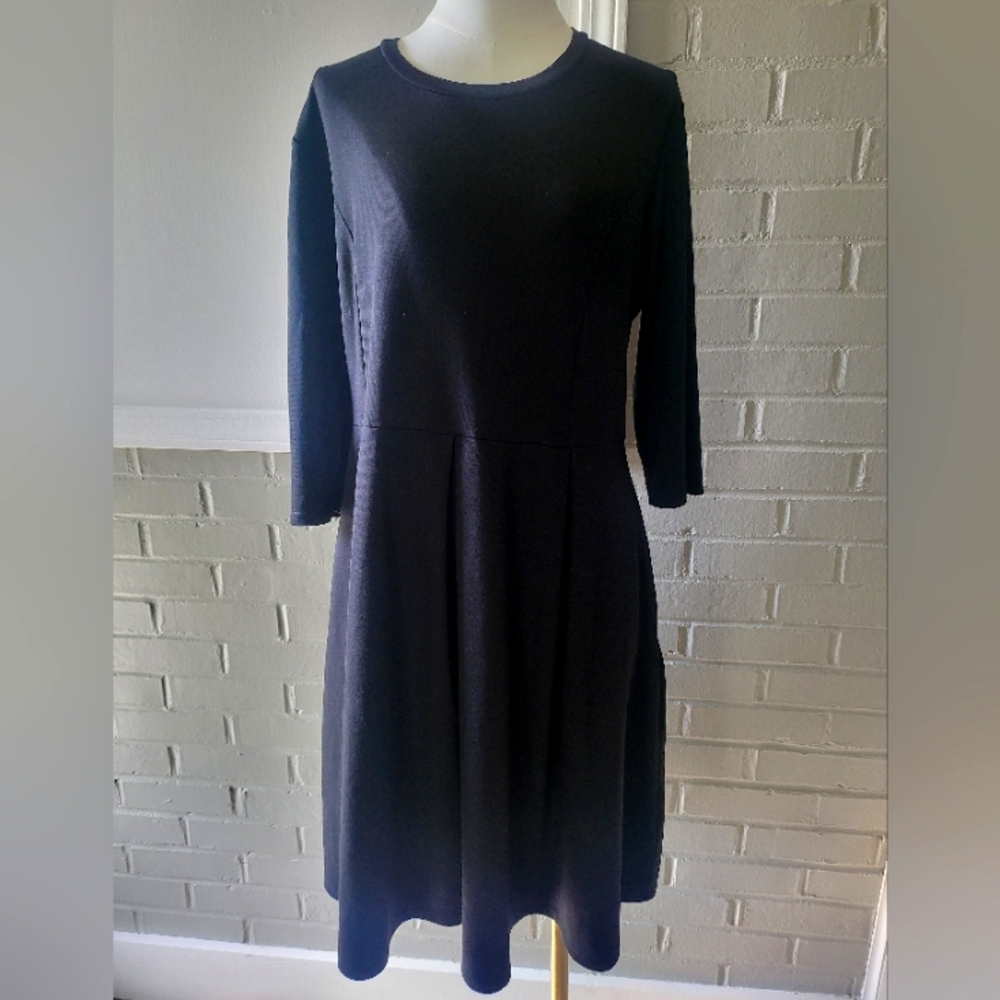 Oxiuly Fashion Elegant Black Dress With Pockets